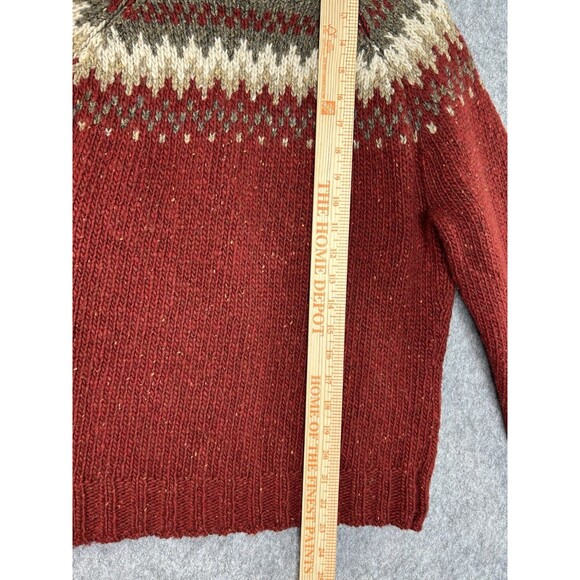 Abercrombie & Fitch Wool Blend Chunky Knit Sweater Women's Size L Red - Picture 3 of 6
